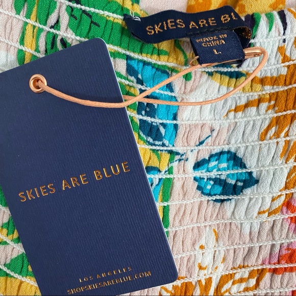 Skies are Blue Size Large Pink Green Floral Elliot Botanical Maxi Dress Hawaiian - Picture 9 of 14